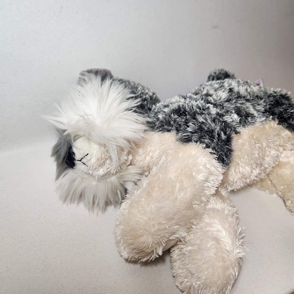 8" Stein Schnauzer Grey Stuffed Animal Dog Plush Puppy Aurora Incredibly soft - Picture 8 of 9